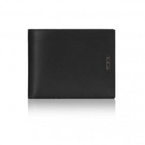 TUMI™ Official Global Double Billfold 0130406T060 Black  Smooth